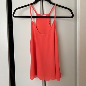 Sis Sis Coral Scalloped Blouse